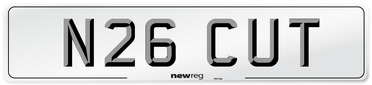 N26 CUT Number Plate from New Reg